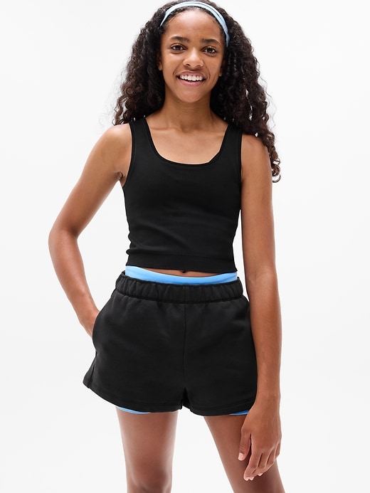 Image number 1 showing, Athleta Girl Rise Above Rib Crop Tank
