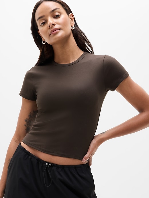 Image number 1 showing, Signature Rib Crop Tee