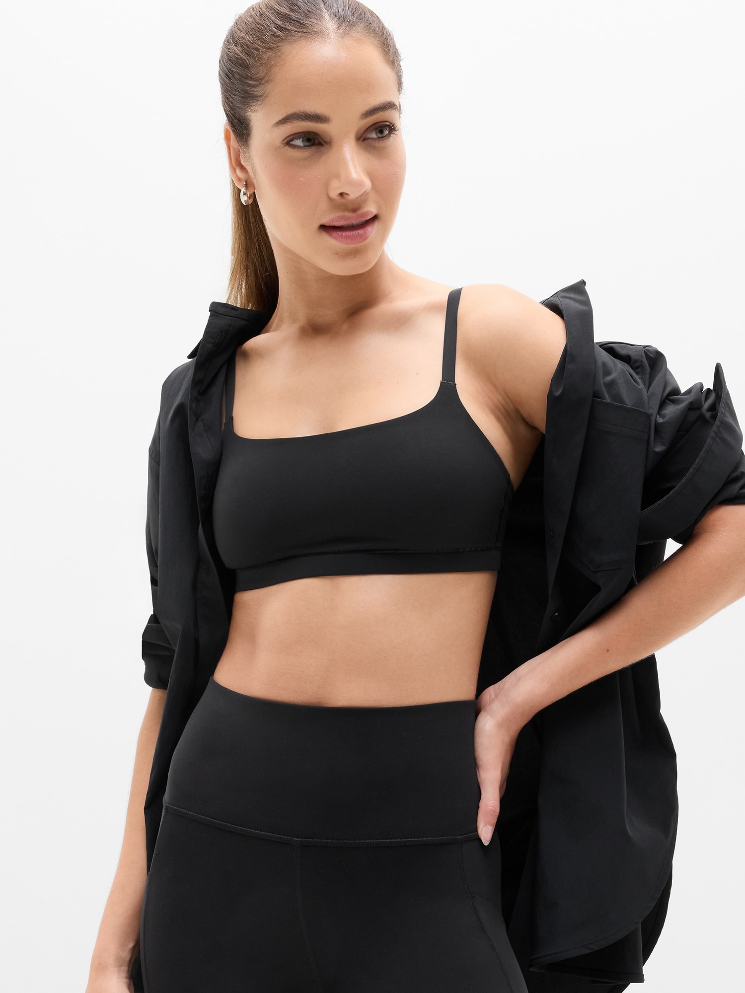Athleta Women's Bodymove Scoop Bralette A-C Black Size L