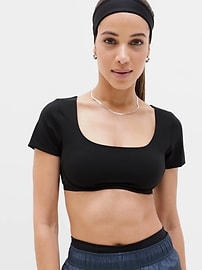 Image number 4 showing, BodyMove Square Neck Crop Tee