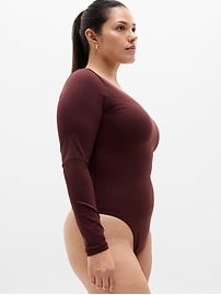 Image number 5 showing, BodyMove Plunge Long Sleeve Bodysuit