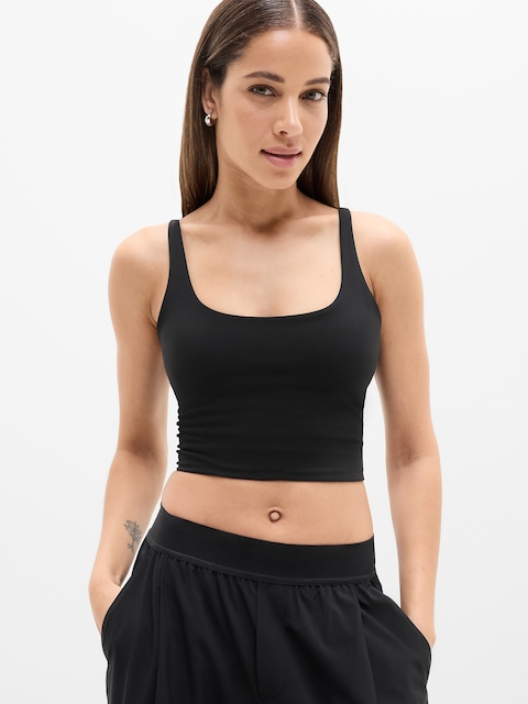 BodyMove Cropped Cami Tank - Black