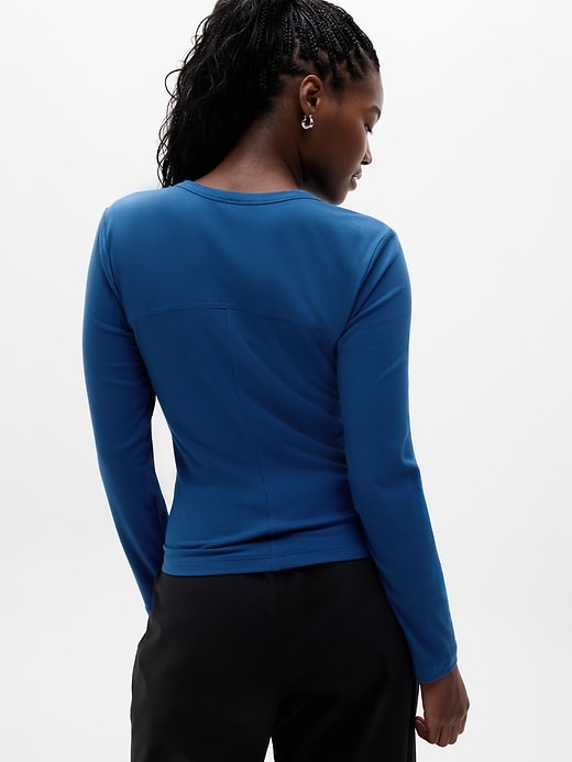 Image number 6 showing, Signature Rib Long Sleeve Henley Top