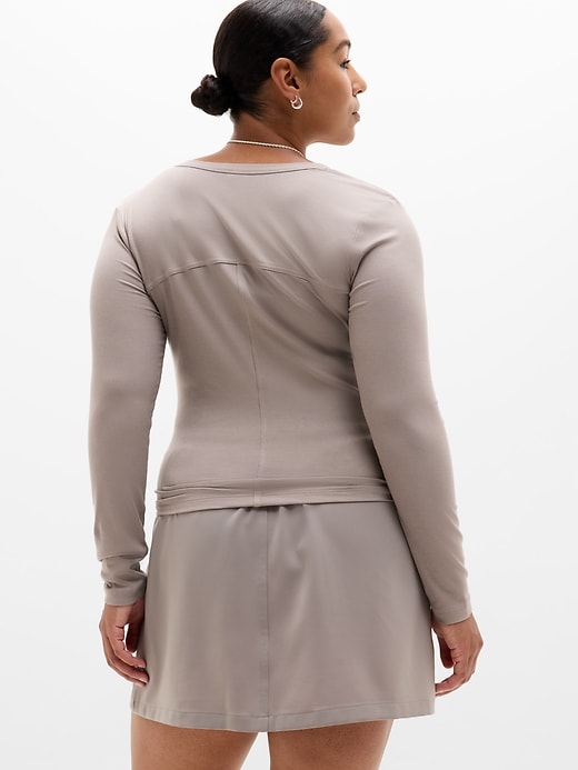 Image number 7 showing, Signature Rib Long Sleeve Henley Top