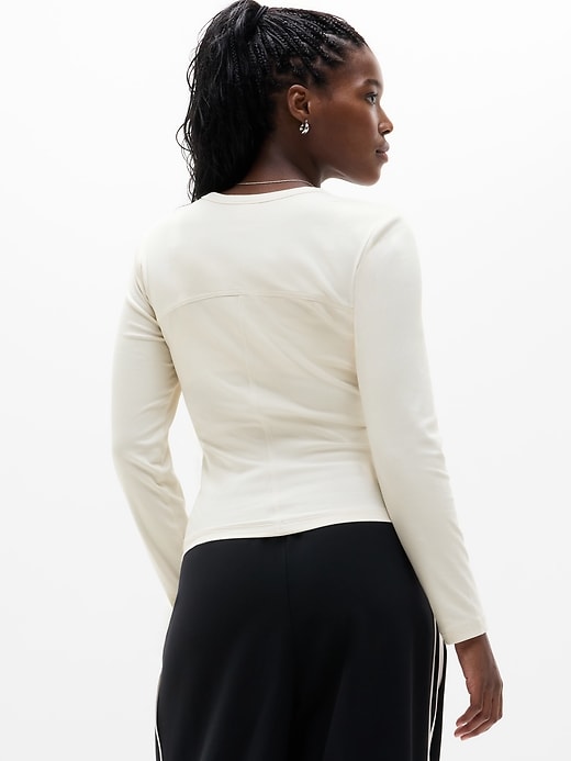 Image number 3 showing, Signature Rib Long Sleeve Henley Top