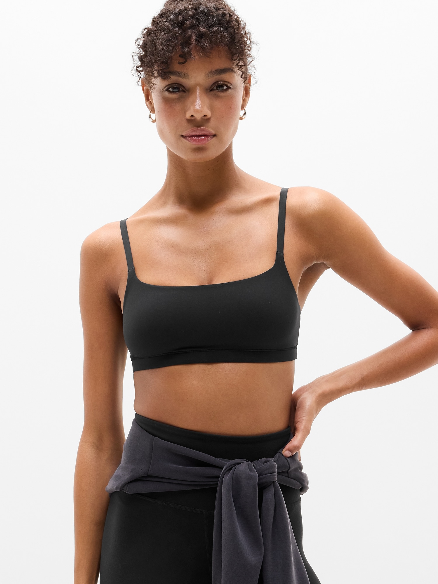 Athleta Women's Bodymove Scoop Bralette D-Dd Black Size L