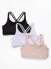 Image number 1 showing, Athleta Girl Upbeat Bra 3-Pack