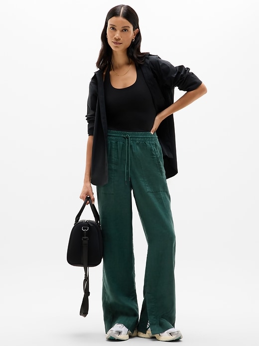 Image number 2 showing, Retreat Linen High Rise Wide Leg Pant