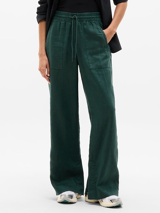 Image number 1 showing, Retreat Linen High Rise Wide Leg Pant