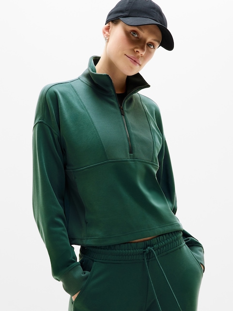 Seasoft Rib 1/4 Zip Popover - Pine