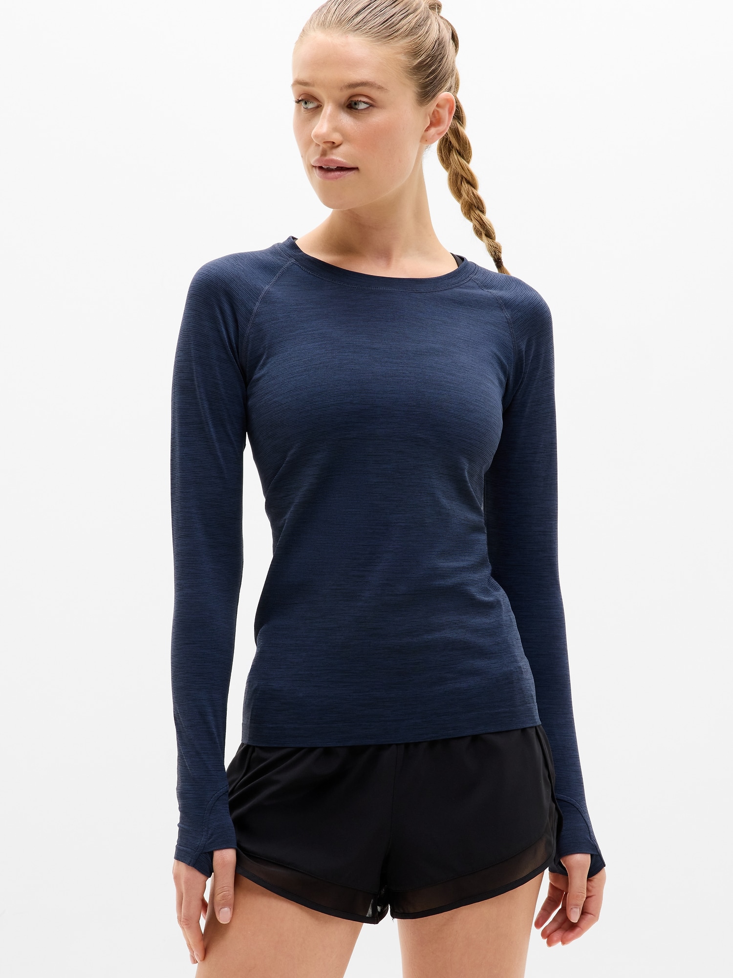 Athleta Women's Momentum Seamless Top Blue Size M
