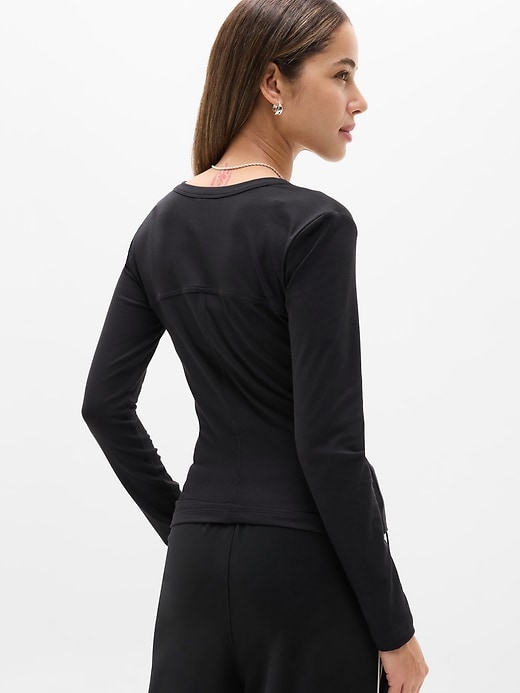 Image number 5 showing, Signature Rib Long Sleeve Henley Top