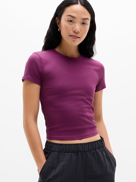 Image number 1 showing, Signature Rib Crop Tee