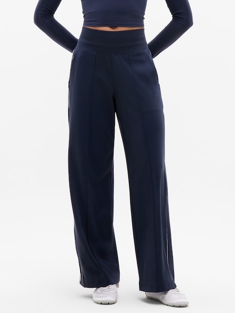 Venice High Rise Track Stripe Wide Leg Pant - Navy/Bright White