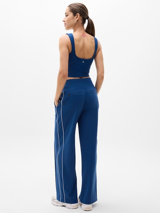 Image number 7 showing, Venice High Rise Track Stripe Wide Leg Pant
