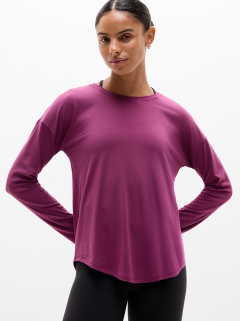 Move With Ease Top - Plum