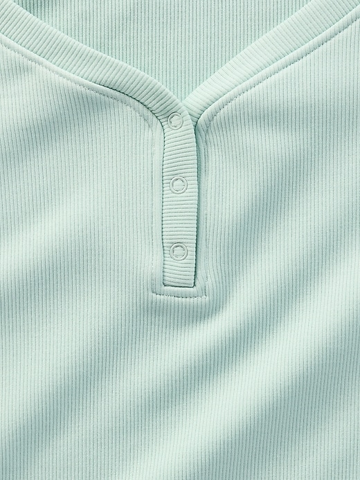 Image number 4 showing, Athleta Girl Rise Above Rib Henley Top