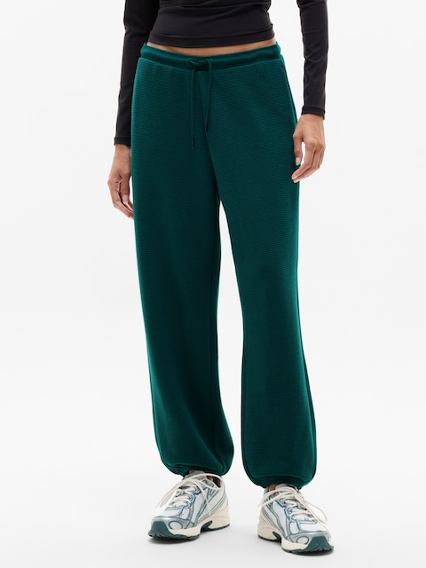 Tranquil Mid Rise Waffle Jogger - Pine