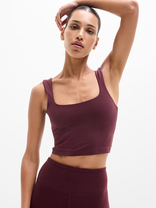Image number 1 showing, Transcend Square Neck Crop Sports Bra A-C