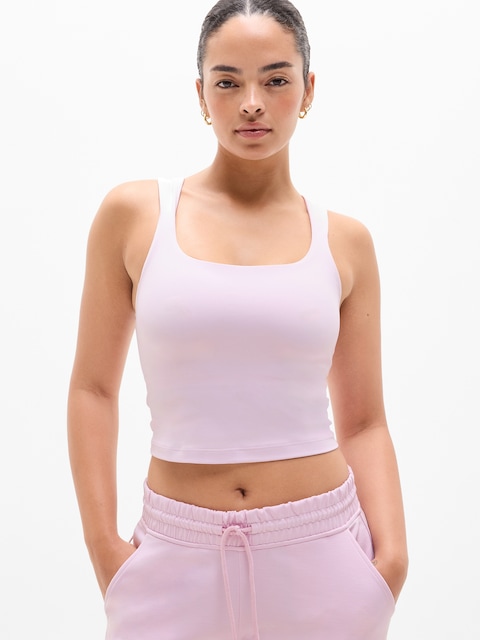 Transcend Square Neck Crop Sports Bra D-DD