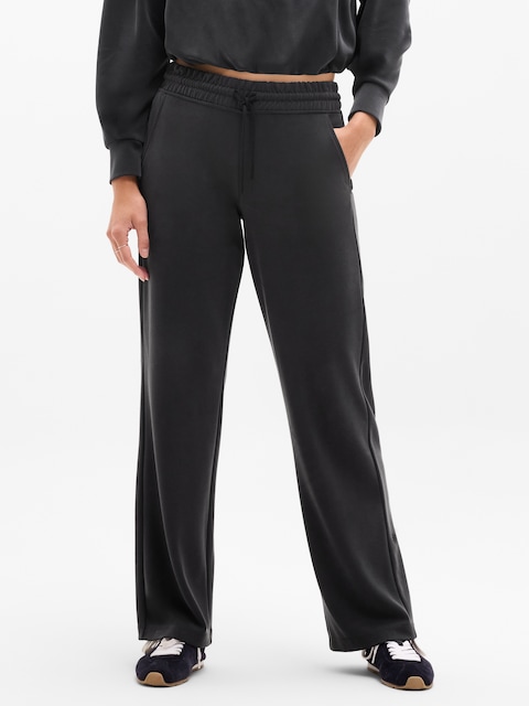 Seasoft Mid Rise Straight Pant - Black
