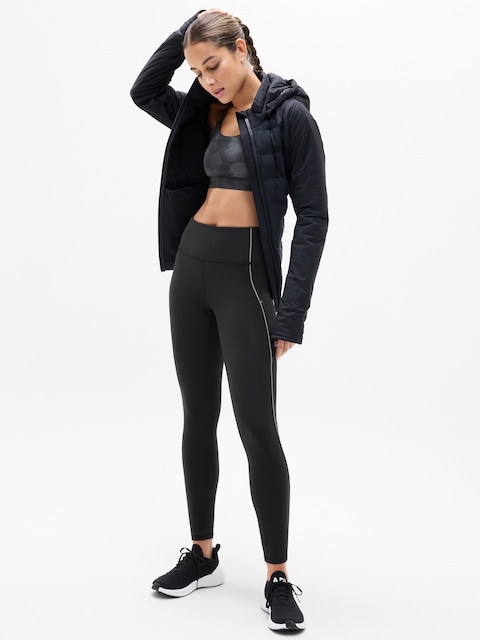 Rainier High Rise Reflective Stripe Legging - Black