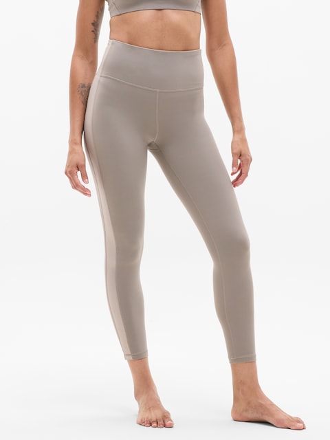 Elation Ultra High Rise Shine Sport Stripe 7/8 Legging - Mortar Mushroom Stripe
