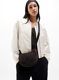 Image number 2 showing, All About Sherpa Mini Crescent Bag