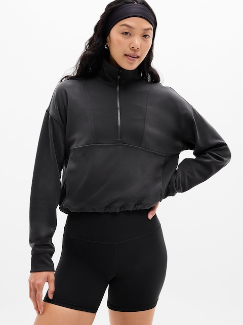 Seasoft Rib 1/4 Zip Popover - Black