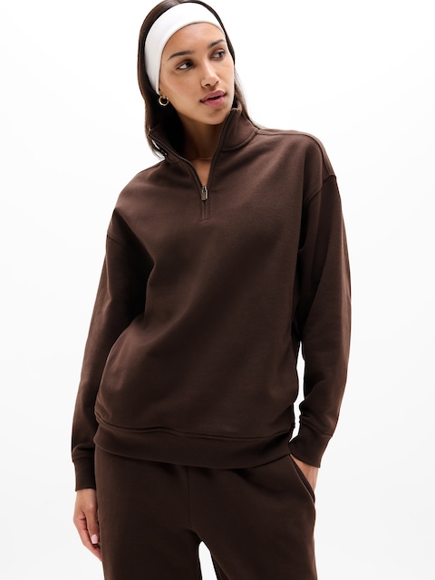 Forever Fleece 1/4 Zip Sweatshirt - Truffle
