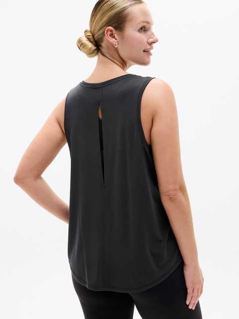 With Ease Open Back Tank - Black