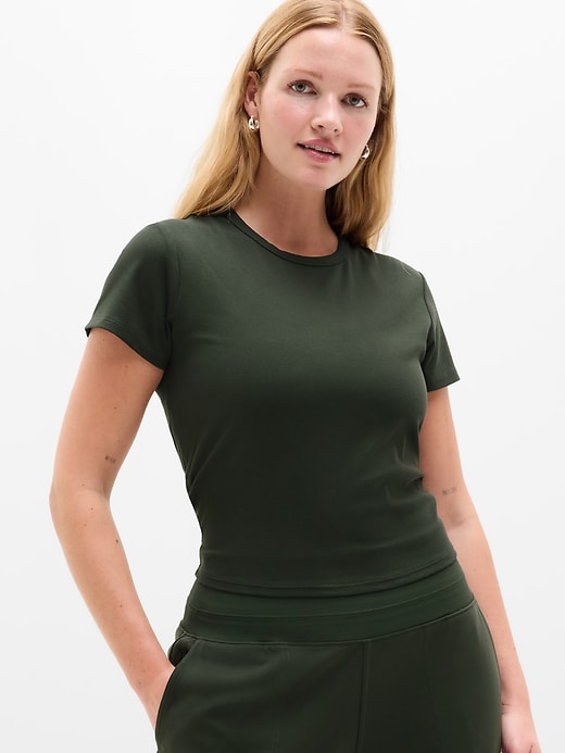 Image number 1 showing, Signature Rib Crop Tee