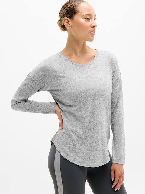 Move With Ease Top - Grey Heather