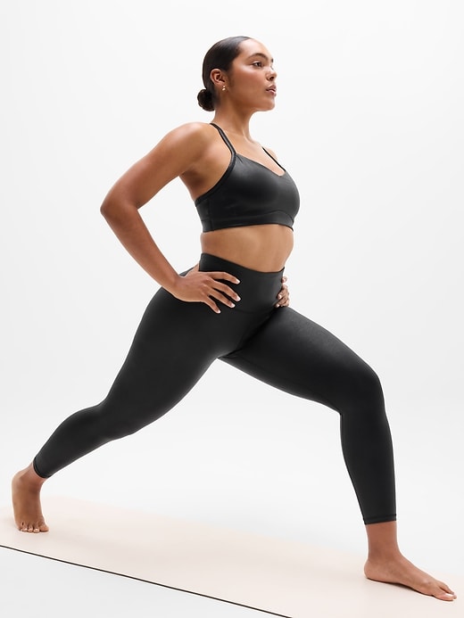 Image number 6 showing, Elation High Rise Matte Foil Shine 7/8 Legging