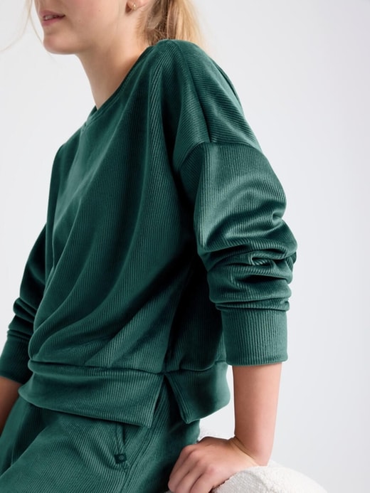 Image number 5 showing, Athleta Girl Cozy Rib Crewneck