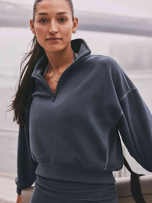Image number 8 showing, Forever Fleece 1/2 Zip High Hip Sweatshirt