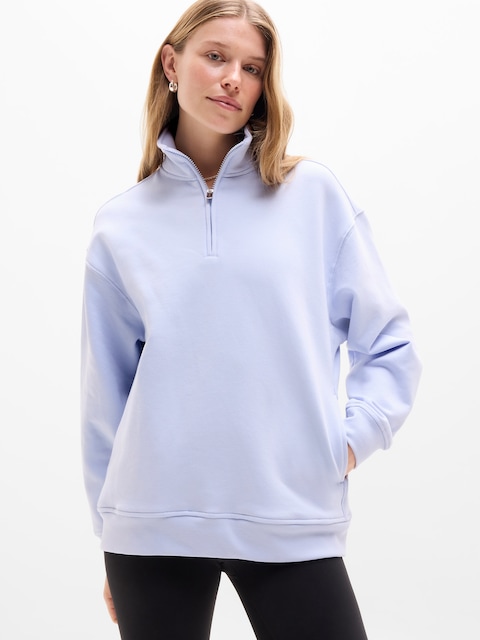 Forever Fleece 1/4 Zip Sweatshirt - Gossamer