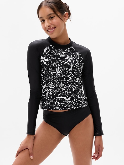 Image number 1 showing, Athleta Girl Mock Neck Rashguard