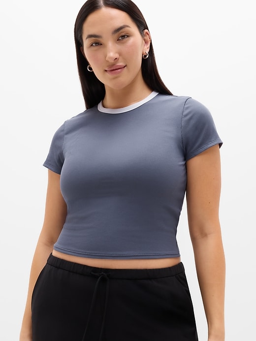 Image number 1 showing, Signature Rib Crop Tee