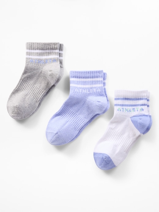 Image number 1 showing, Athleta Girl Everyday Quarter Crew Sock 3-Pack