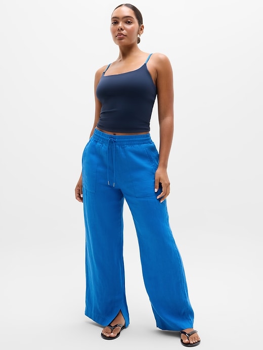 Image number 4 showing, Retreat Linen High Rise Wide Leg Pant