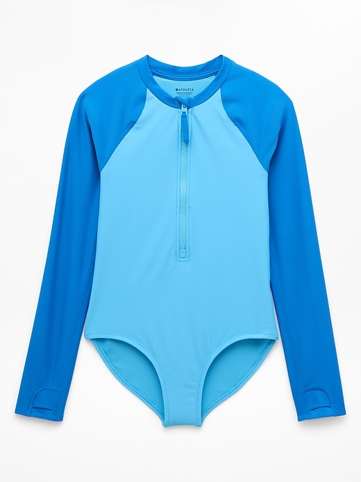 Image number 2 showing, Athleta Girl Rashguard One Piece Swimsuit