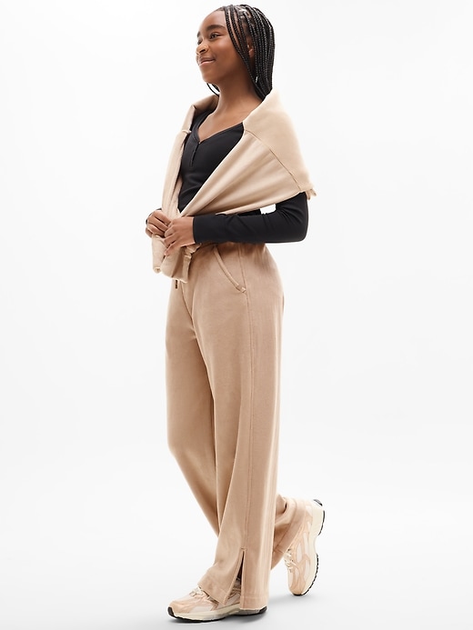 Image number 3 showing, Athleta Girl Cozy Rib Wide Leg Pant