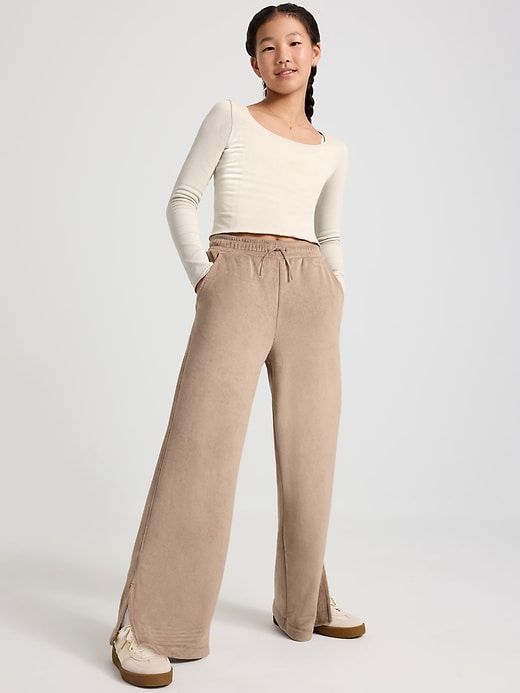Image number 1 showing, Athleta Girl Cozy Rib Wide Leg Pant