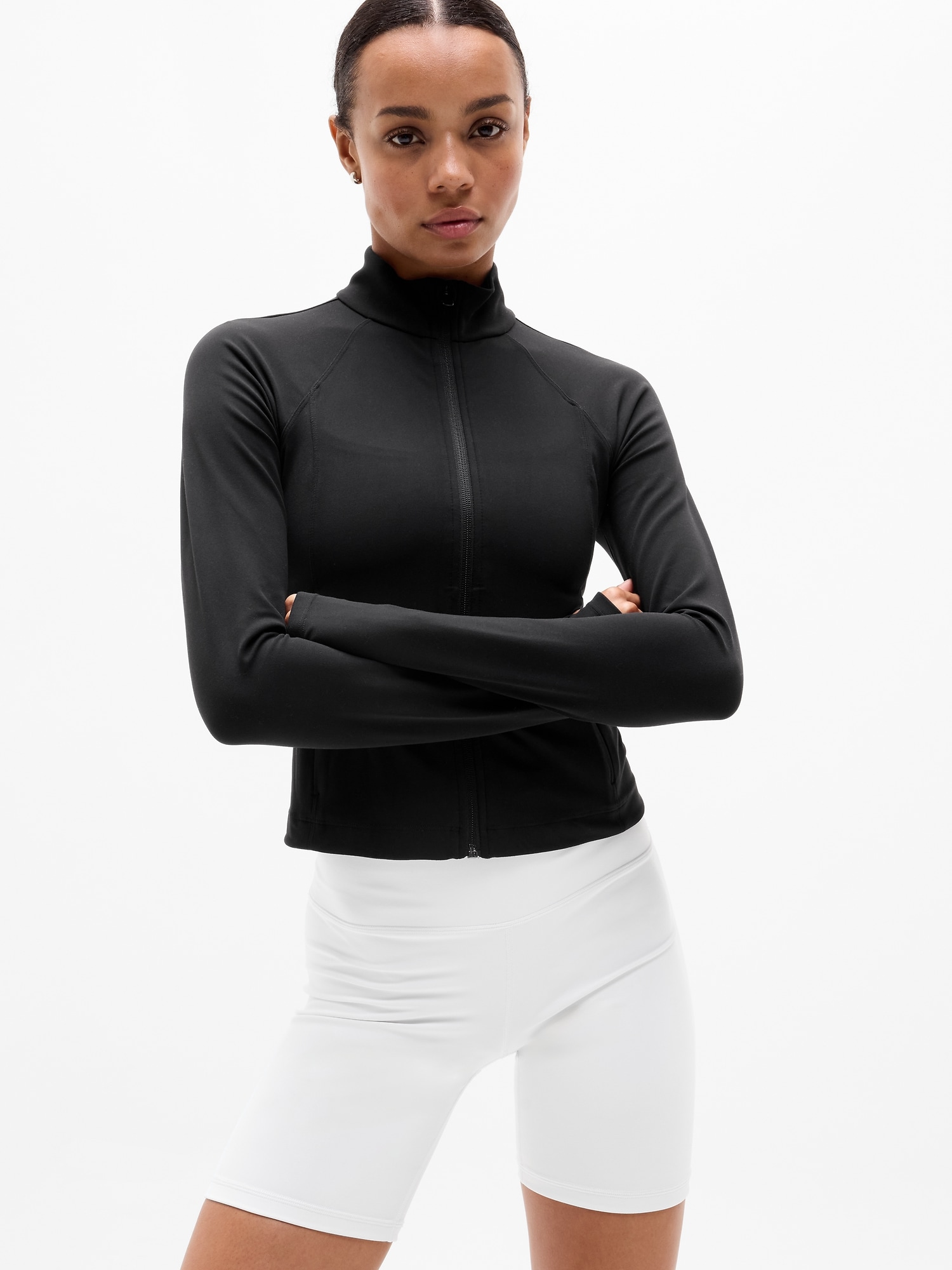 Athleta Women's Salutation Crop Jacket Black Tall Size L