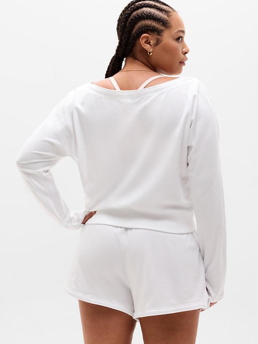 Image number 6 showing, Airy Cotton Terry Boat Neck Sweatshirt