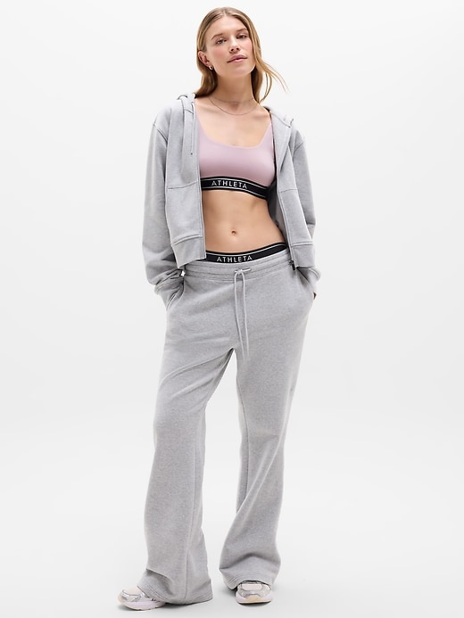 Image number 2 showing, Forever Fleece Mid Rise Flare Pant