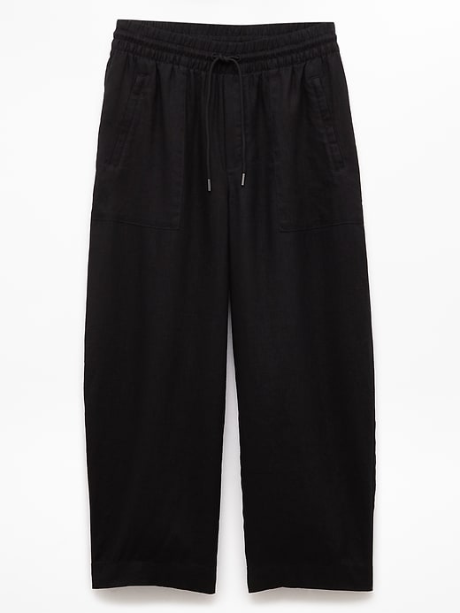 Image number 4 showing, Retreat Linen High Rise Barrel Crop Pant