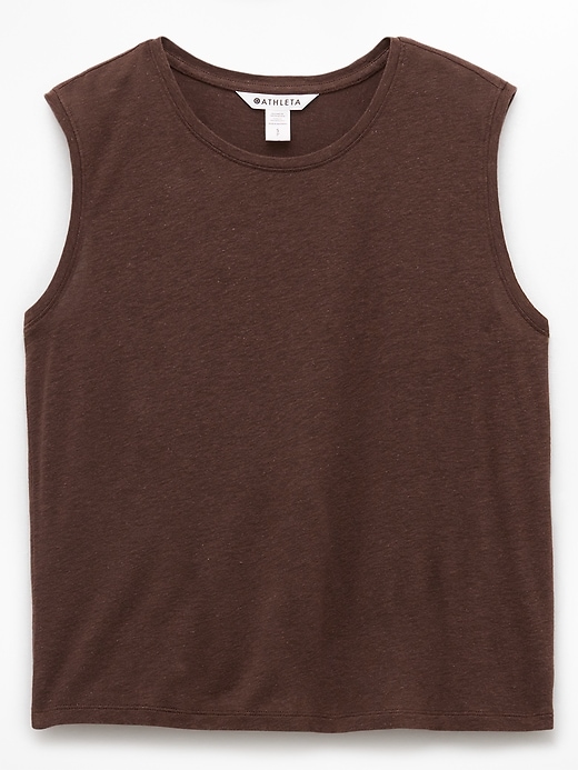 Image number 7 showing, Getaway Linen Blend Muscle Tank