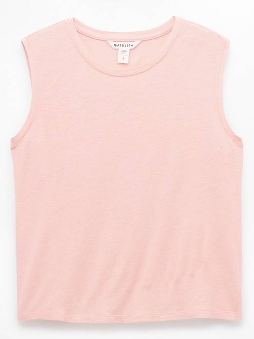 Image number 7 showing, Getaway Linen Blend Muscle Tank